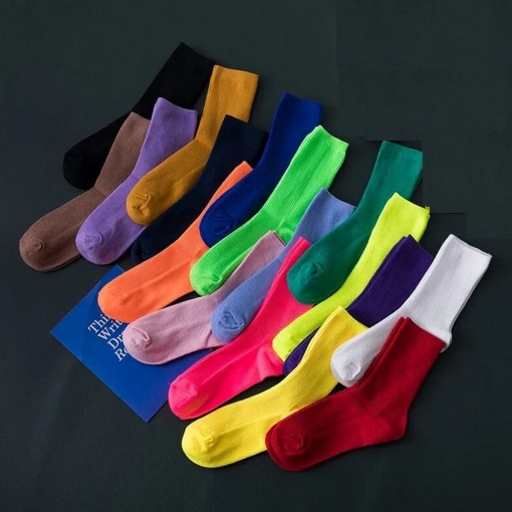 Lot of 10 Pair SOFT Assorted Juniors Ankle Socks Pink Purple Blue Red Green